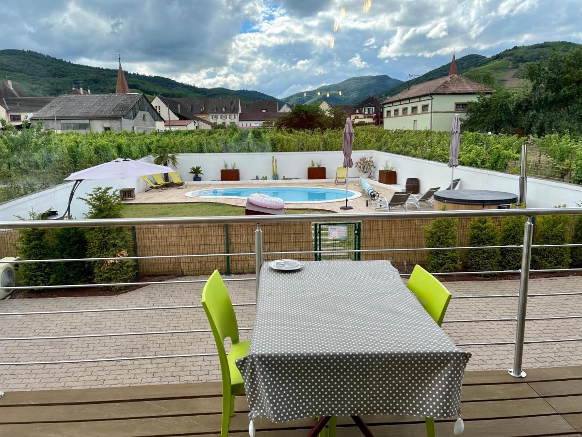 Alsacebnb - Gîte 12 personnes dans le vignoble - Piscine privée chauffée&Spa Ammerschwihr Exterior foto