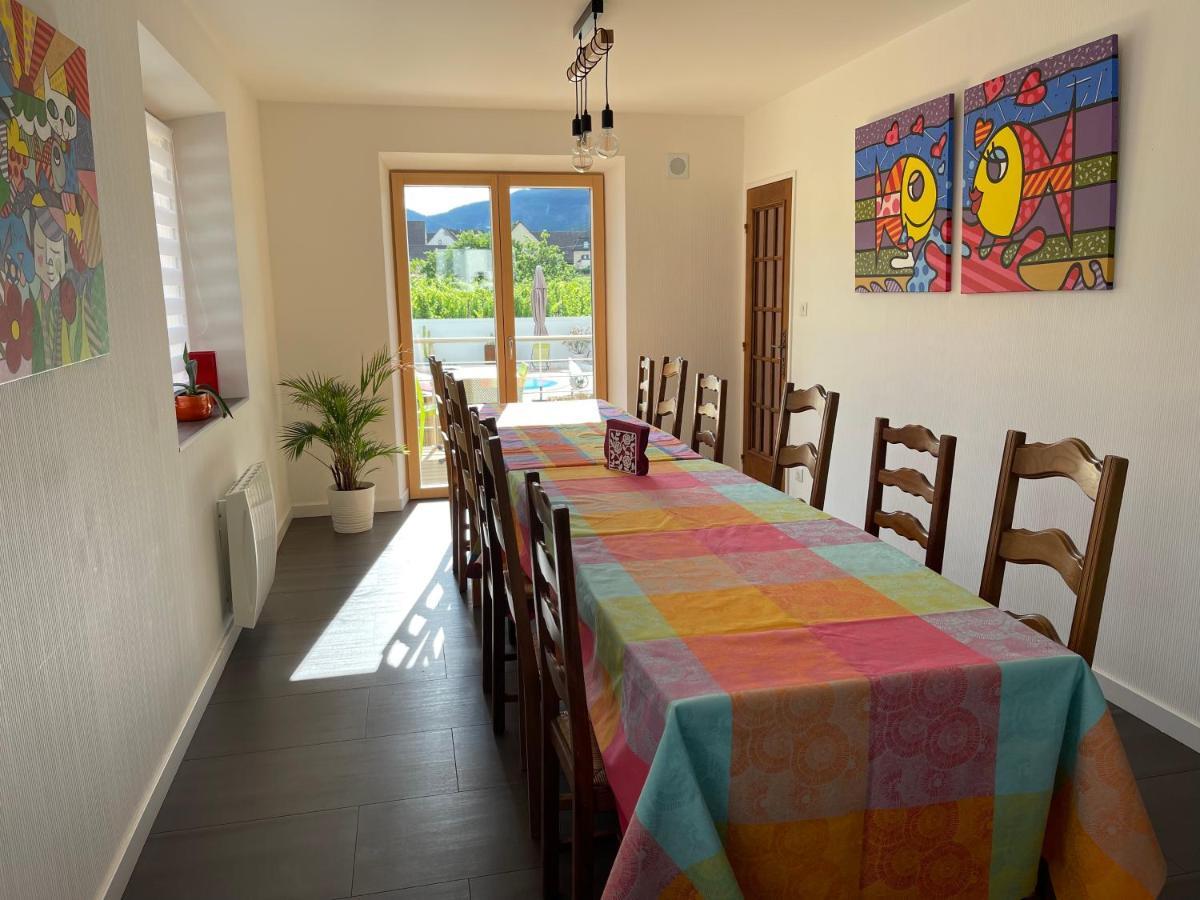 Alsacebnb - Gîte 12 personnes dans le vignoble - Piscine privée chauffée&Spa Ammerschwihr Exterior foto
