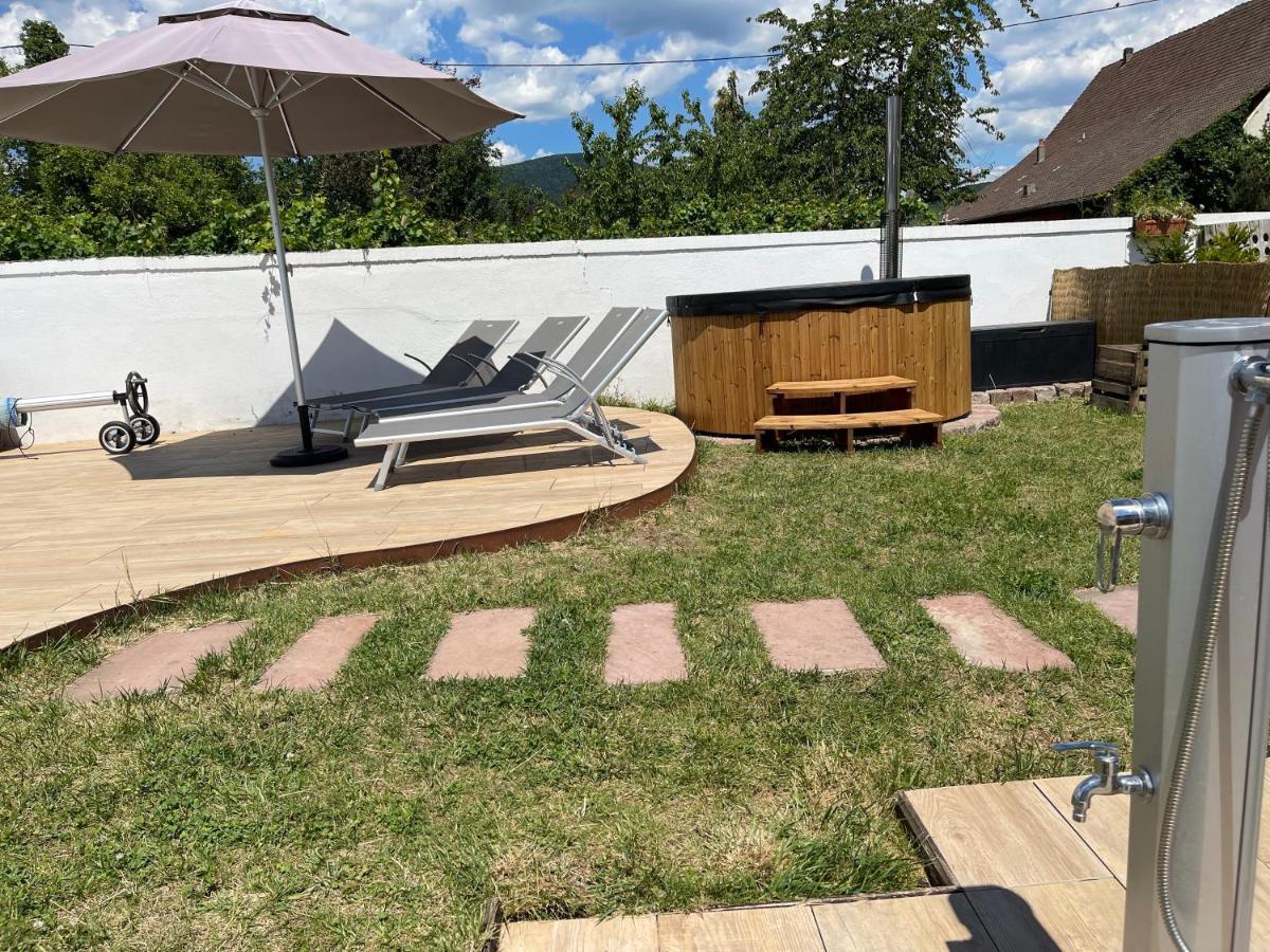 Alsacebnb - Gîte 12 personnes dans le vignoble - Piscine privée chauffée&Spa Ammerschwihr Exterior foto