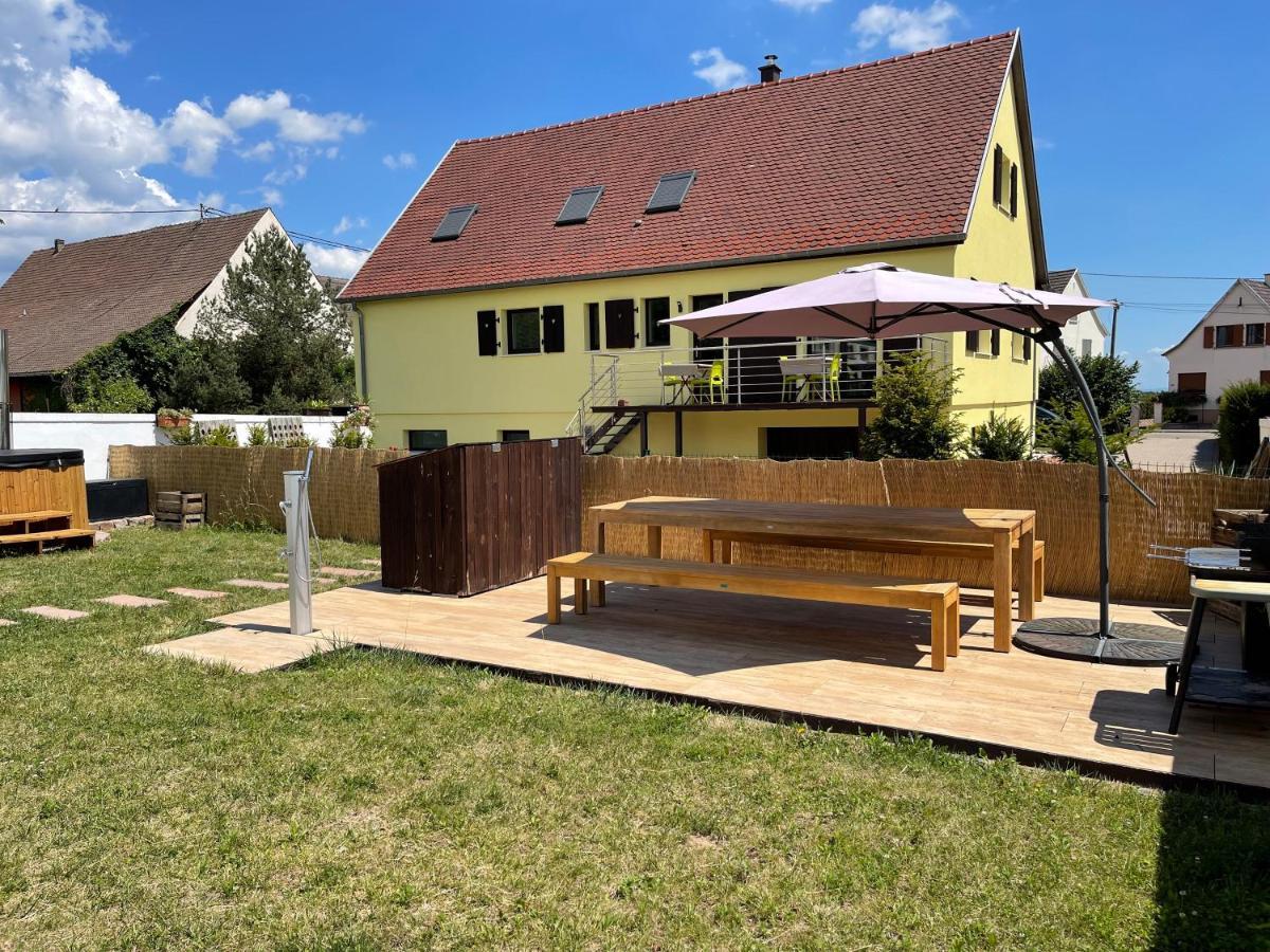 Alsacebnb - Gîte 12 personnes dans le vignoble - Piscine privée chauffée&Spa Ammerschwihr Exterior foto
