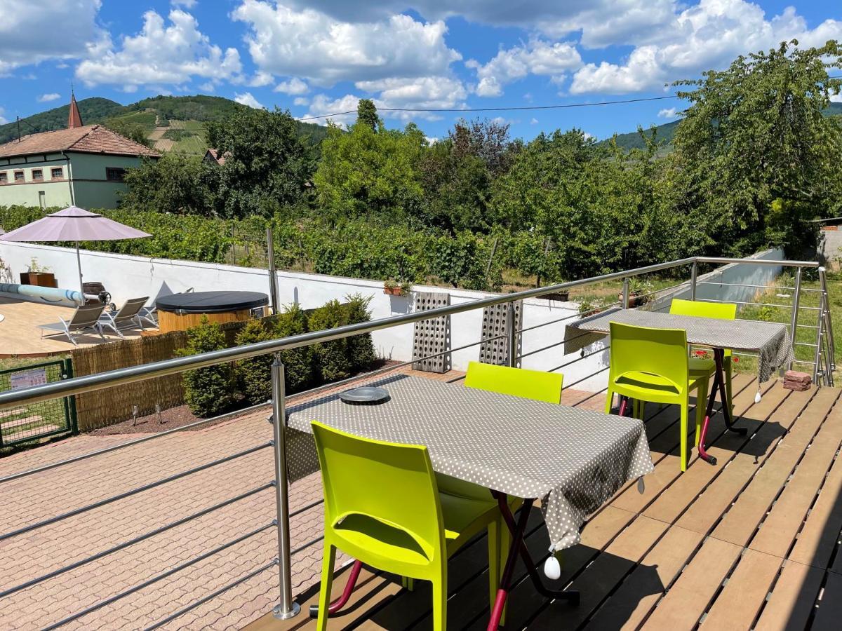 Alsacebnb - Gîte 12 personnes dans le vignoble - Piscine privée chauffée&Spa Ammerschwihr Exterior foto