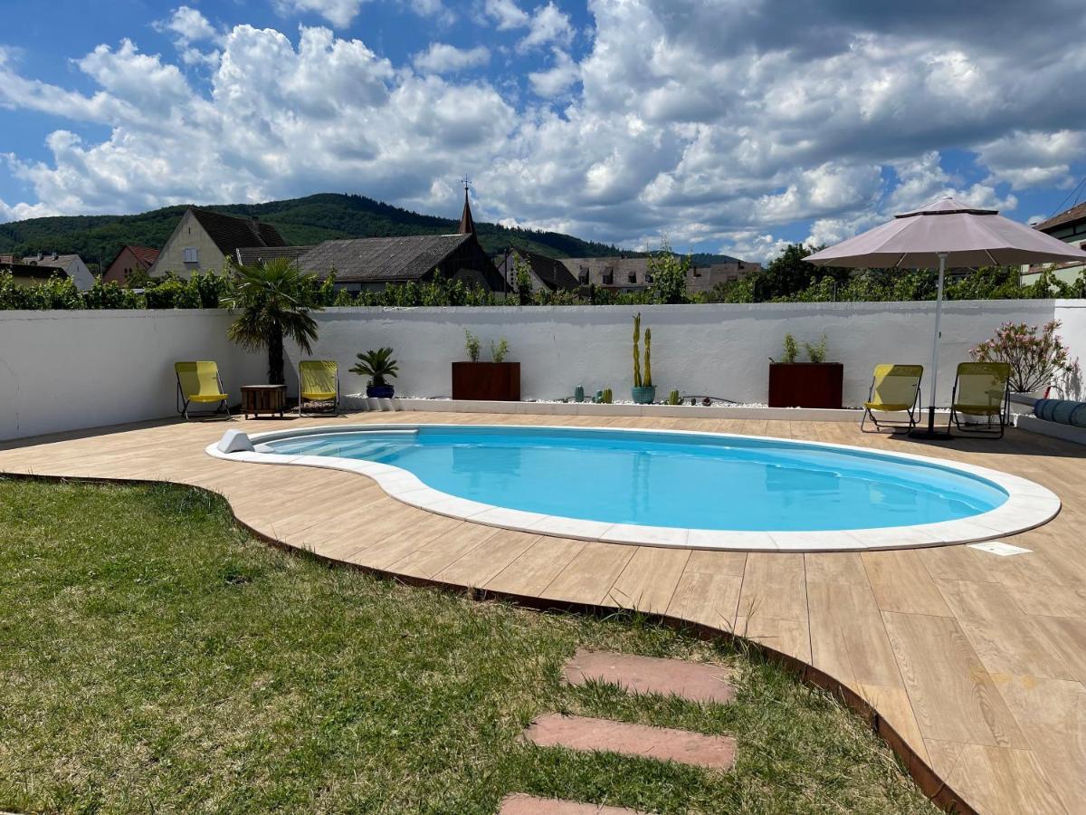 Alsacebnb - Gîte 12 personnes dans le vignoble - Piscine privée chauffée&Spa Ammerschwihr Exterior foto